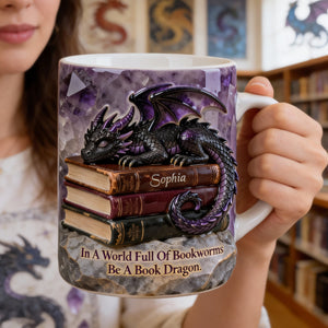 Book Dragon Coffee Mug - Personalized Gifts For Book Lovers 02naqn140126