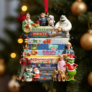 Classic Christmas Films Collection Stack Ornament, Personalized Christmas Gifts 05QHTN131025