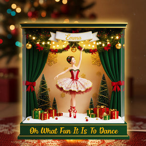 Ballet Christmas Light Box Personalized Dancer Gifts 03PGDT101125