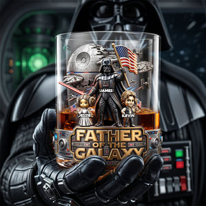 Space Adventure Dad Round Glass - Personalized Gifts For Dad 01PATA200526