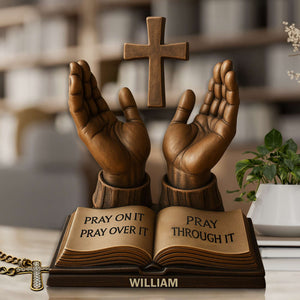 Held In His Hands Acrylic Plaque - Personalized Gifts For Christian 04TOLU160725