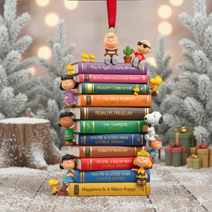 Cute Characters Book Stack Acrylic Ornament Personalized Gifts For Christmas 02ohtn051125