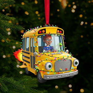 Adventure Bus Custom Photo Ornament - Personalized Christmas Gifts For Teachers 06NALU160925