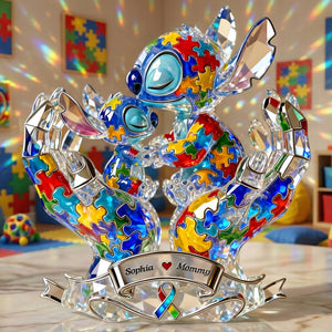 Autism Mom And Kid Acrylic Plaque - Personalized Gifts For Mom 01tgqn100126