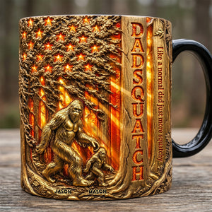 Proud American Sasquatch Dad Magic Mug - Personalized Gifts For Dads 02QHDT070526