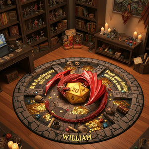 Role Play Anniversary Personalized Gifts For Game Lovers Quilted Round Mat 03kitn221025