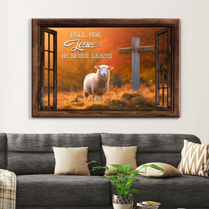 Lost Sheep, Fall For Jesus, Wall Art Canvas Print 01acxd220425