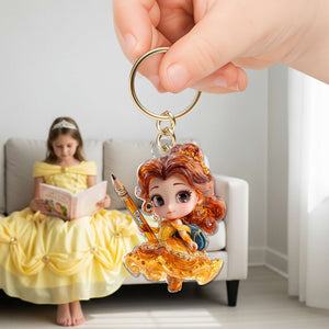 Lovely Princess Acrylic Keychain - Personalized Back To School Gifts For Kid 04TGLU260625