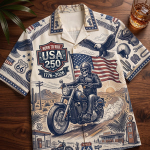 250 USA Biker Hawaiian Shirt - Personalized Gifts 01tytn020726
