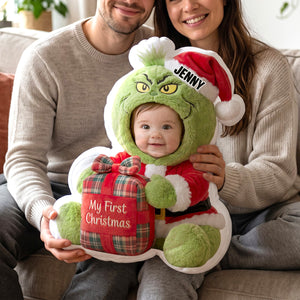 Baby First Christmas Lovely Mischief Pillow - Custom Photo Christmas Gifts For Kids 02pgtn141026