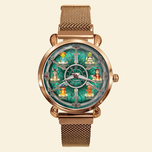 Legendary Swamp Friends Mesh Strap Quartz Watch – Personalized Gift for Animation Lovers 03tgqn210725