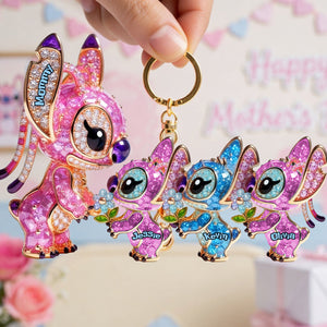 Alien Mom and Kids Keychain - Personalized Gifts For Mother's Day 01ohta160326
