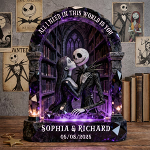 Gothic Couple Acrylic Plaque - Personalized Gifts For Couple 05toqn070126