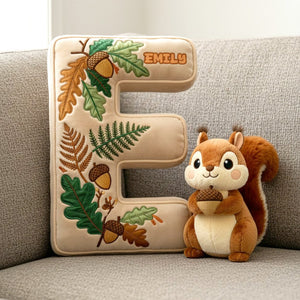 Squirrel Alphabet Initial Letter Custom Shaped Pillow - Personalized Gifts For Kids 02pgtn101225