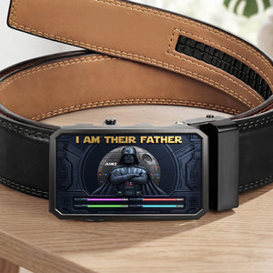 I'm Their Father Leather Belt With Buckle Personalized Gifts For Dad 02NATN280426
