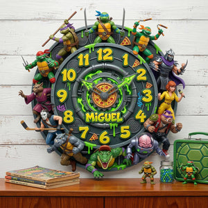 Retro Street Heroes Wall Clock - Personalized Gifts For Hero Lover Acrylic Hanging Wall Clock 06NATN130326