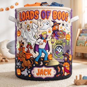 Loads Of Boos Quilted Laundry Basket - Personalized Gifts For Halloween 05haqn100826