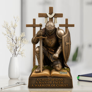 Knight Kneeling Down In Armor Acrylic Plaque - Personalized Gifts For Armor of God 03HULU130525 - Shaped Plaques - GoDuckee