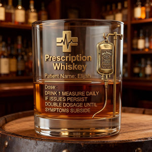 Fun Beverage Transfusion Round Glass - Personalized Gifts For Drinking Lover 05QHLU221225