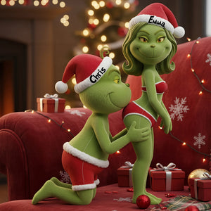 Naughty Couple Custom Shape Pillow - Personalized Christmas Gifts For Couple 02ohta051125