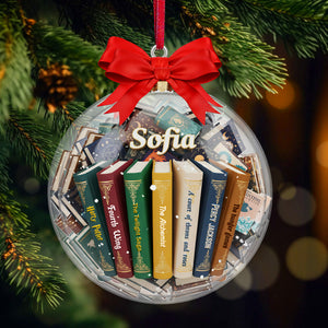 Bookmas Acrylic Ornament, Personalized Gifts For Book Lovers 09hymg151125