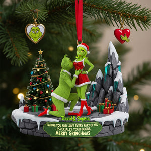 Nasty Green Couple Ornament - Personalized Christmas Gifts 05ohlu130826-Homacus