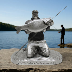 Fishing Trophy Moment Plaque, Personalized Gifts For Fishing Lovers 05qhtn290825