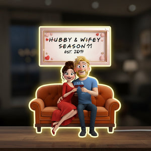 Romantic Couple Acrylic Light Box - Personalized Gifts For Couple 04natn081225