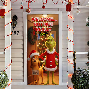 Funny Welcome Door Cover - Personalized Gift For Christmas 08KILU011125