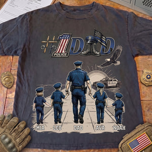 Best Police Dad Ever Shirt - Personalized Gifts For Police Dads 03QHDT250526