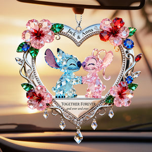 Happy Couple Car Hanging Ornament, Personalized Gifts For Couple 01qhta100126