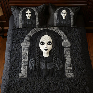 Creepy Gothic Quilt Bedding Set Special Line - Halloween Gifts For Horror Movie Fans 02tgqn230825