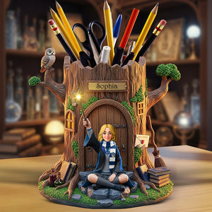 Fantasy World Wooden Pen Holder – Personalized Gifts for Fantasy Lovers 05toqn300725