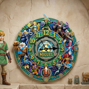 Legendary Fantasy Warriors Acrylic Hanging Wall Clock - Personalized Gifts 05natn130326