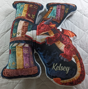 Book Dragon Alphabet Initial Letters Pillow, Personalized Gifts For Book Lovers 05qhtn191125
