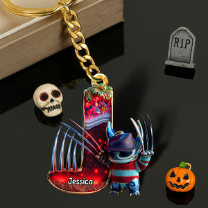 Cute Monster Letter Keychain - Personalized Halloween Gifts For Horror Lovers 03tgqn220825