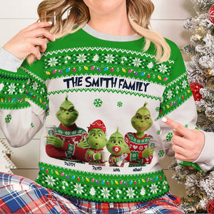 Personalized Gifts For Family Christmas Ugly Sweater 04natn230825