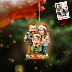Cartoon Family Ornament - Custom Photo Gifts For Family 04nata200825