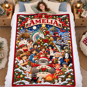 Christmas Storybook Wonderland Blanket - Personalized Gifts For Anime Lovers 02PAQN171026