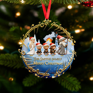 Family Walking To The Fantasy World Ornament, Personalized Gifts For Family 02qhtn081025