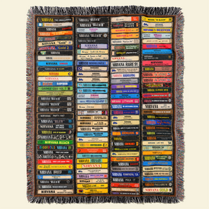 Nirvana Cassette Woven Blanket - Personalized Christmas Gifts For Rock Lovers 02huqn261026