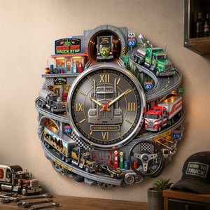 Legends Trucking Wall Hanging Clock - Personalized Gifts For Truckers 01QHDH270726