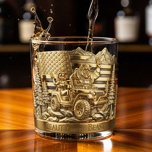 Fantastic Off-road Couple Drinking Glass - Personalized Gifts For Off-Road Lovers 01QHLU050925