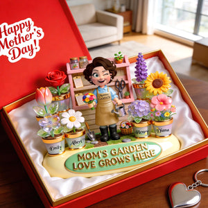 Mom’s Garden Love Acrylic Plaque - Personalized Gifts For Mom 02pgqn160326