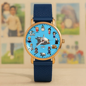Cute Cartoon Mesh Strap Quartz Watch - Personalized Gifts For Cartoon Lovers 01namg230725
