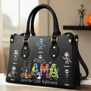 Spooky Mama Halloween Leather Bag Personalized Gifts For Mom 03OHDT030925