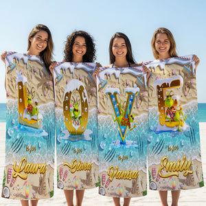 Beach Vibes Towel Personalized Gifts for Fans 01OHDT040825