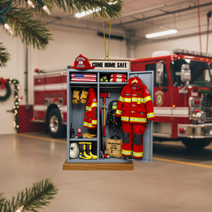 Firefighter Locker Ornament, Personalized Christmas Gifts For Firefighter 05qhtn040925