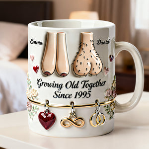 Growing Old Together Couples Coffee Mug - Personalized Gift For Couples 02NALU060126