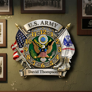 Military Honor Acrylic Clock – Personalized Gifts For Veterans 02hudt251225